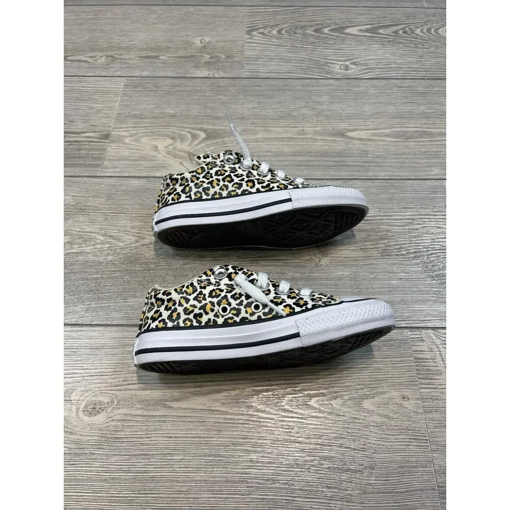 Converse Toddler Street Low Slip-On Cheetah Sneakers Light Brown 11 NWT